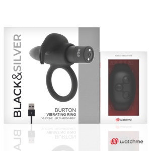 Black&silver-Burton Anello Vibrante Controllato da Orologio 12 Black&silver-Burton Anello Vibrante Controllato da Orologio — BLACK&SILVER · Anelli & Guaine per pene (imaginea 5)