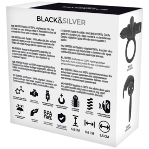 Black&silver-Burton Anello Vibrante Controllato da Orologio 13 Black&silver-Burton Anello Vibrante Controllato da Orologio — BLACK&SILVER · Anelli & Guaine per pene (imaginea 6)