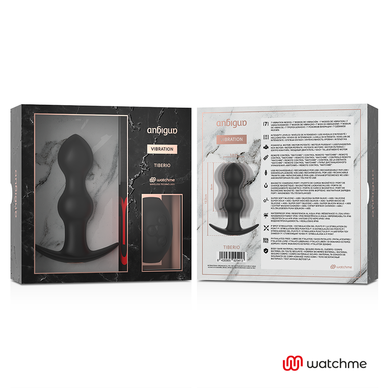 Anbiguo-Watchme Plug anale Vibratore Tiberio-Silicio, 7 velocità · Accessori BDSM (immagine 3)