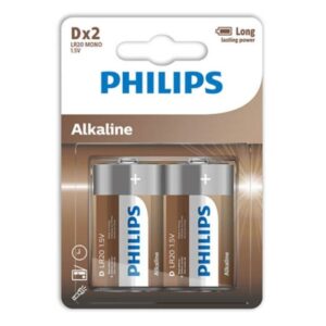 Phillips-Batteria alcalina D LR20 Blister*2 · Batterie & Accessori