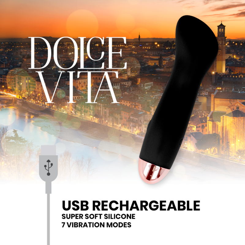 Dolce Vita Vibratore Ricaricabile 7 Velocità-Silicone · Vibratori (imaginea 4)