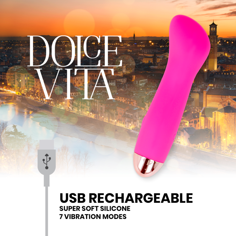 Dolce Vita Vibratore Ricaricabile 7 Velocità-Silicone · Vibratori (imaginea 7)