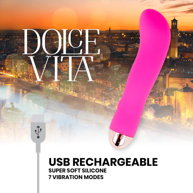 Dolce Vita-Vibratore ricaricabile Two Pink 7 Velocità-Silicone, 7 2 Dolce Vita-Vibratore ricaricabile Two Pink 7 Velocità-Silicone, 7 · Vibratori (imaginea 2)