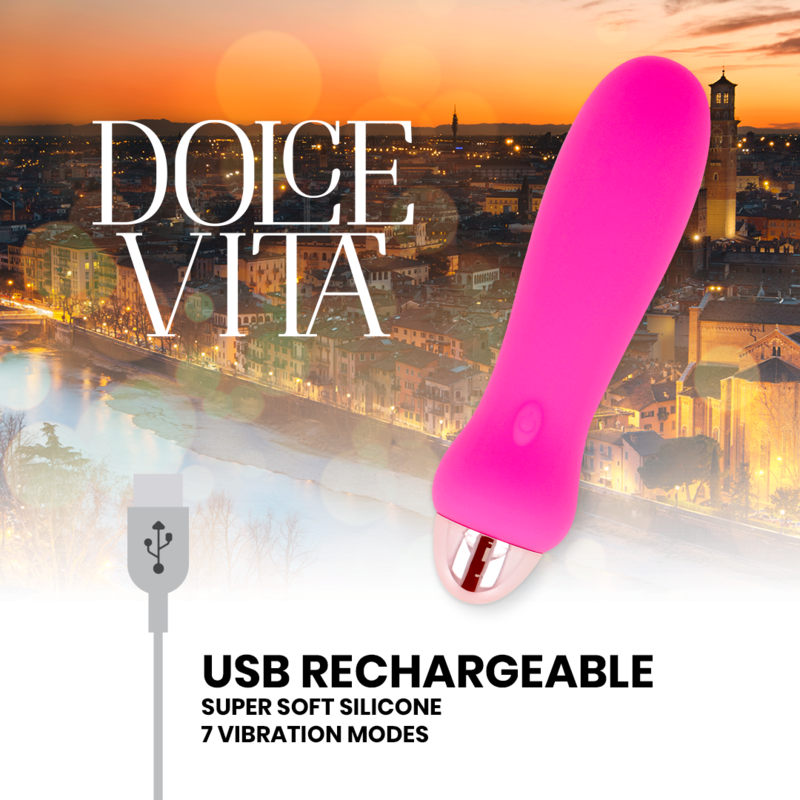 Dolce Vita-Vibratore ricaricabile Five 7 Velocità-Silicone · Vibratori (imaginea 8)
