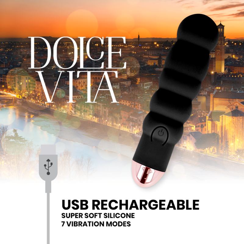 Dolce Vita-Sei Vibratore Ricaricabile 7 Velocità-Silicone · Vibratori (imaginea 3)
