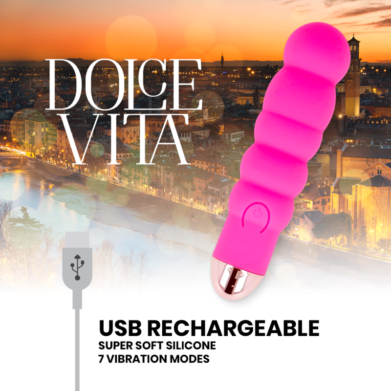 Dolce Vita-Sei Vibratore Ricaricabile 7 Velocità-Silicone · Vibratori (imaginea 8)