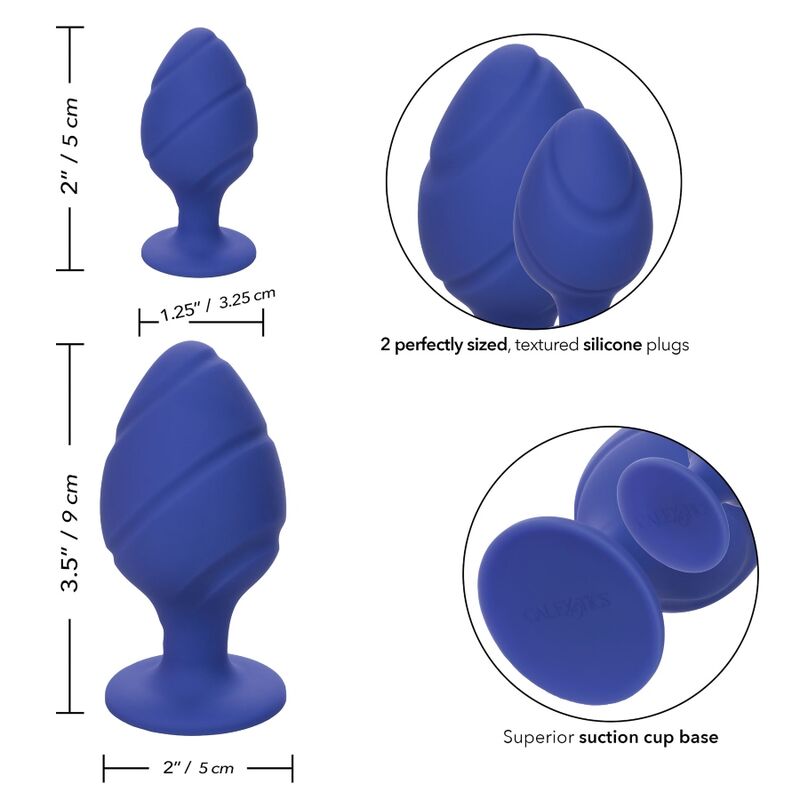 Calexotics-Cheeky Plug anale Viola-Silicone, Impermeabile, Ventosa · Accessori BDSM (immagine 4)
