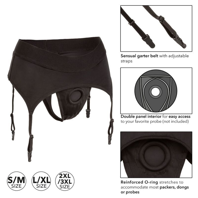 Calexotics-Boundless Harness Strap-on Tipo Stivaletto con Giarrettiera · Strap-on & Imbracature (immagine 4)
