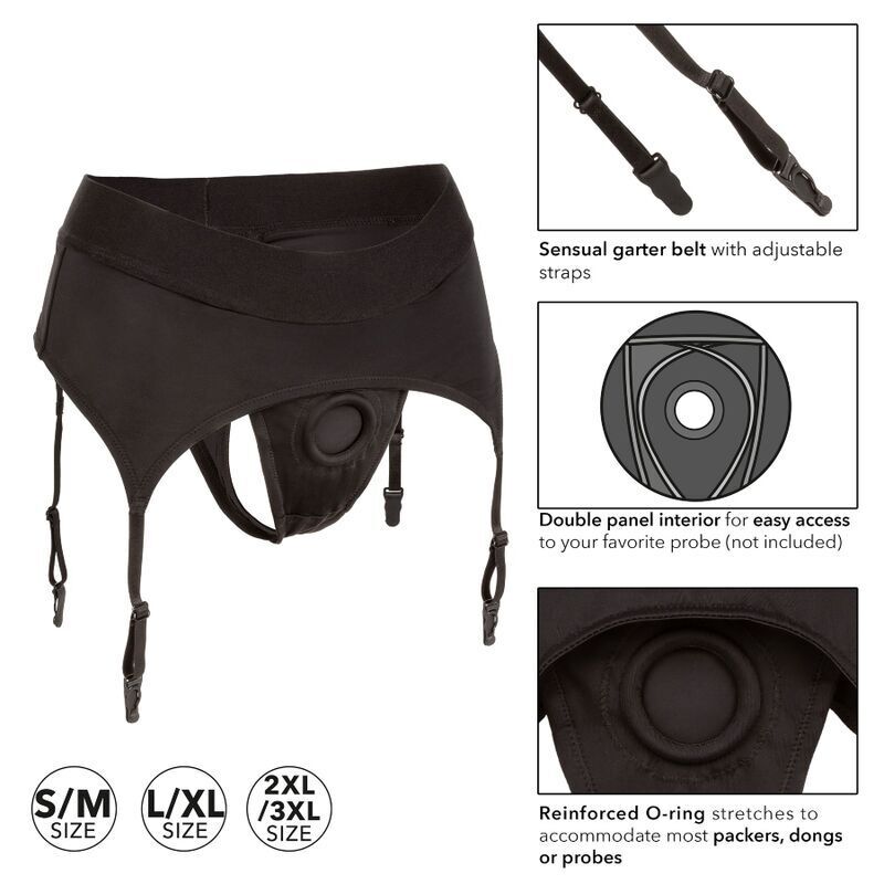 Calexotics-Boundless Harness Strap-on Tipo Stivaletto con Giarrettiera · Strap-on & Imbracature (immagine 6)