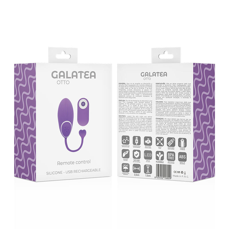 Galatea-Otto con Telecomando Click&play-Silicone, 10 velocità 3 Galatea-Otto con Telecomando Click&play-Silicone, 10 velocità · Vibratori (imaginea 3)