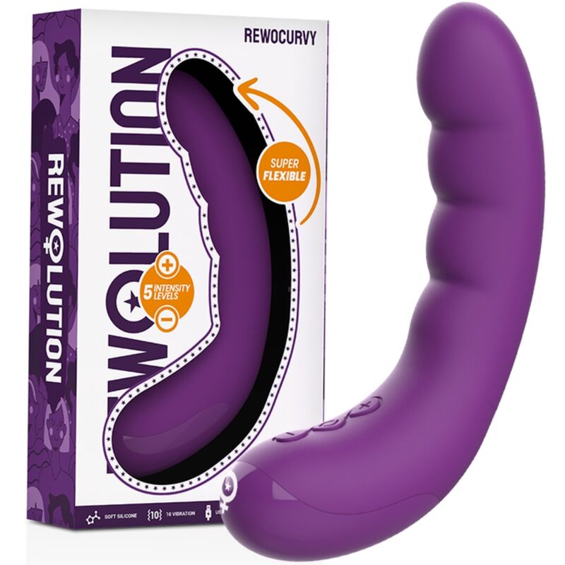 Rewolution-Rewocurvy Vibratore Ricaricabile Flessibile in Silicone, 10