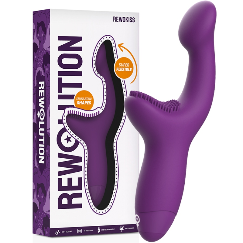 Rewolution-Rewokiss Vibratore A-spot con Doppia Azione-Silicone, 10