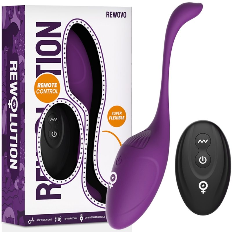 Rewolution-Rewovo Uovo Vibratore con Telecomando-Silicone, 10 velocità