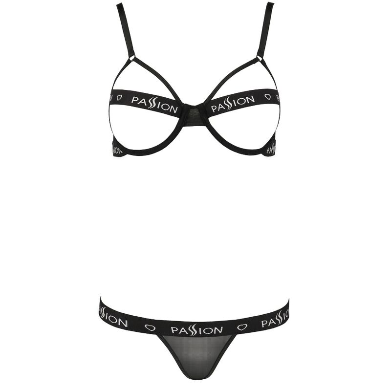 Passion-Kyouka Set reggiseno con tazze aperte e tanga 3 Passion-Kyouka Set reggiseno con tazze aperte e tanga · Lingerie sexy donna (immagine 4)