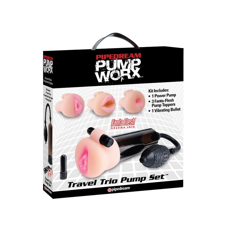 Pump Worx-Kit pompa sottovuoto e masturbatore 9 pezzi — PIPEDREAMS · Anelli & Guaine per pene (immagine 3)