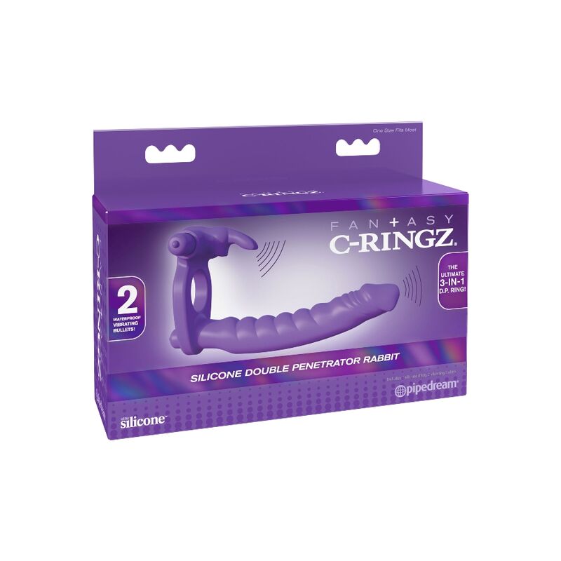 Fantasy C-ringz-Vibratore doppio silicone coniglio-acqua — PIPEDREAMS · Anelli & Guaine per pene (immagine 7)