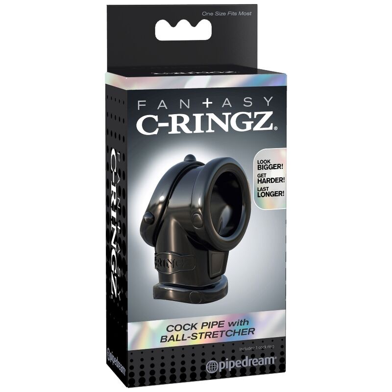Fantasy C-ringz-Cock Pipe con Ball Stretcher-TPR — PIPEDREAMS · Anelli & Guaine per pene (immagine 4)