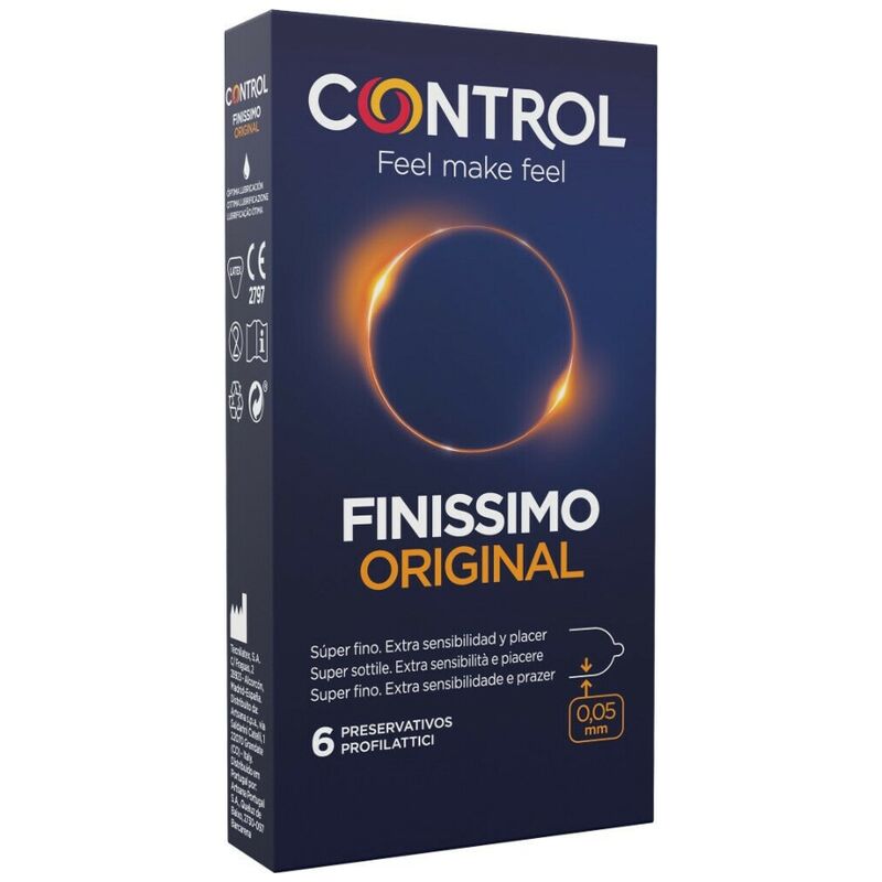 Control Condoms-Finissimo Originale 6 Pezzi-Latex 1 Control Condoms-Finissimo Originale 6 Pezzi-Latex · Preservativi