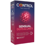 Control Condoms-Sensual Dots & Lines Preservativo Textured, 12 · Preservativi