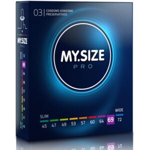 My Size Pro-Pro Preservativi 69 mm, 3 Pezzi-Lattice 2 My Size Pro-Pro Preservativi 69 mm, 3 Pezzi-Lattice · Preservativi