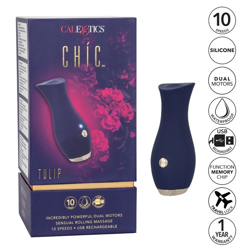 Calexotics-Massaggiatore Chic Tulip in Silicone Blu · Vibratori (immagine 7)