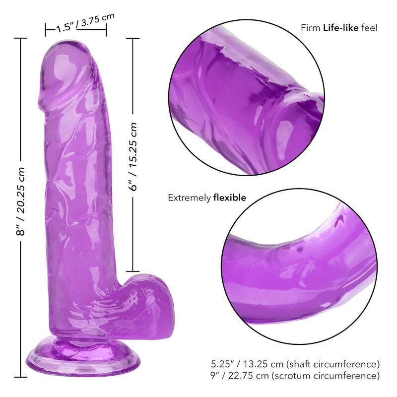 Calexotics-Size Queen Dildo Purple 15.3 cm-TPR, Impermeabile 6 Calexotics-Size Queen Dildo Purple 15.3 cm-TPR, Impermeabile · Dildo & Stimolatori (imaginea 6)