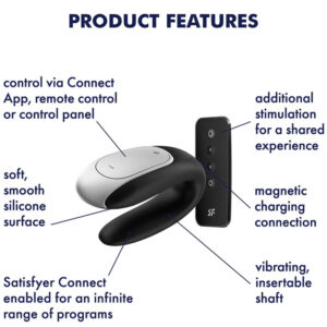 Satisfyer Connect-Double Fun Vibratore per Coppia · Giocattoli per coppie (immagine 7)