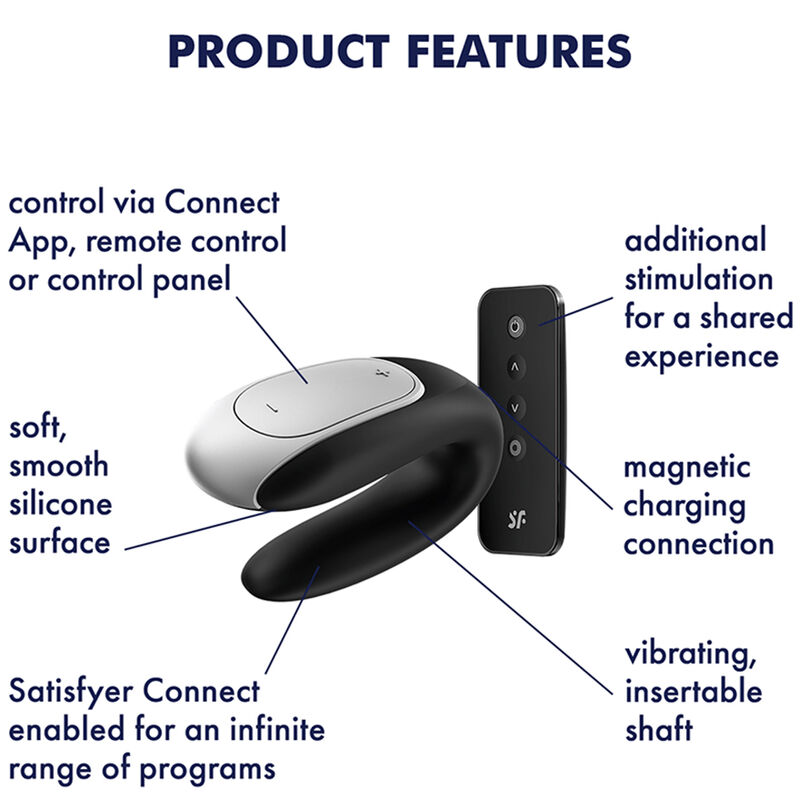 Satisfyer Connect-Double Fun Vibratore per Coppia · Giocattoli per coppie (immagine 7)