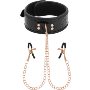 Begme-Collana con morsetti per capezzoli, foderato con neoprene