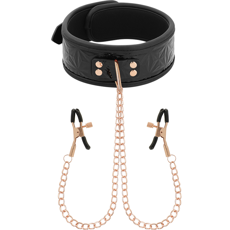 Begme-Collana con morsetti per capezzoli, foderato con neoprene