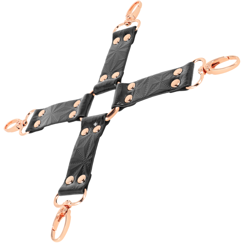 Begme Black Edition-Black Edition Vegan Leather Hog Tie-Metal 2 Begme Black Edition-Black Edition Vegan Leather Hog Tie-Metal — BEGME FETISH GAMES · Bondage & Manette (imaginea 3)
