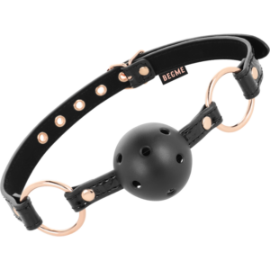 Begme Black Edition-Black Edition Mordă cu Bilă Piele Vegană — BEGME FETISH GAMES · Bondage & Catuse