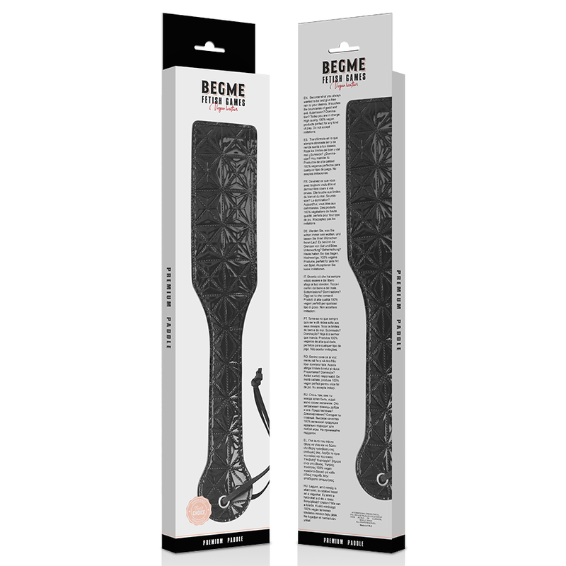Begme Black Edition-Paletta di Pelle Vegana Black Edition 2 Begme Black Edition-Paletta di Pelle Vegana Black Edition — BEGME FETISH GAMES · Accessori BDSM (imaginea 3)