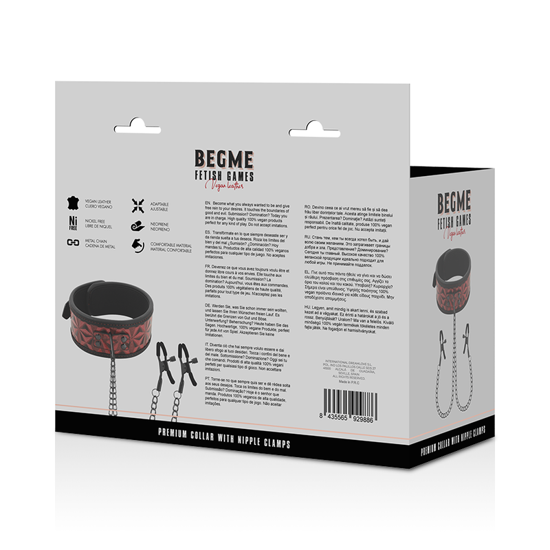 Begme-Collana con morsetti per capezzoli, foderato con neoprene 44 Begme-Collana con morsetti per capezzoli, foderato con neoprene — BEGME FETISH GAMES · Accessori BDSM (imaginea 16)