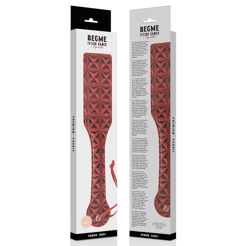 Begme Red Edition-Red Edition Pala in Pelle Vegana 4 Begme Red Edition-Red Edition Pala in Pelle Vegana — BEGME FETISH GAMES · Accessori BDSM (imaginea 4)