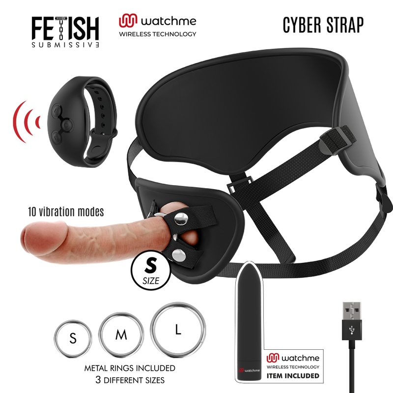 Fetish Submissive-Cyberstrap Imbracatura con Dildo e Vibratore