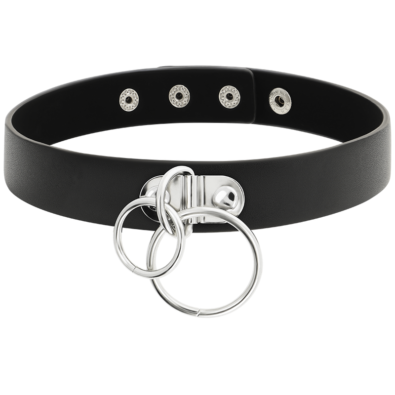 Coquette Accessories-Choker Doppio con Anelli di Pelle Vegana 3 Coquette Accessories-Choker Doppio con Anelli di Pelle Vegana — COQUETTE CHIC DESIRE · Accessori BDSM (imaginea 3)