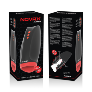 Jamyjob-Novax Masturbatore a Vibrazione e Compressione-Silicone, 10 · Masturbatori (imaginea 5)