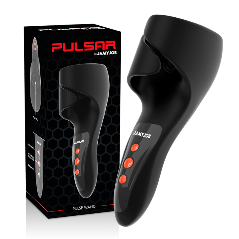 JAMYJOB PULSAR MASTURBADOR CON VIBRACION Y COMPRESIÓN Jamyjob-Vibrazioni pulsare Wand e modalità di impulso-12 velocità, USB · Masturbatori