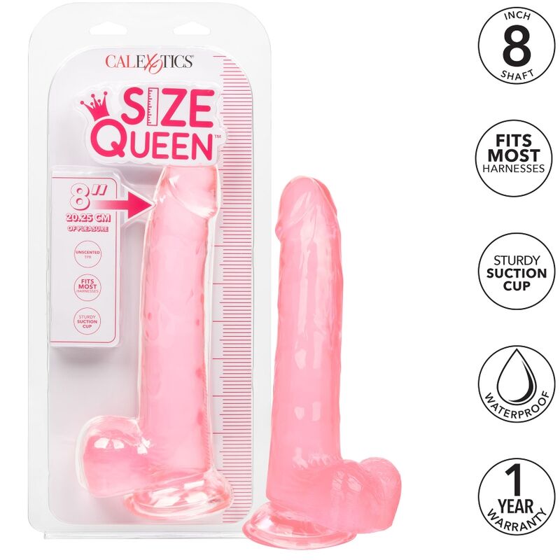 Calexotics-Taglia Queen Dildo Rosa 20.3 cm-TPR, Impermeabile, Ventosa · Dildo & Stimolatori (imaginea 5)