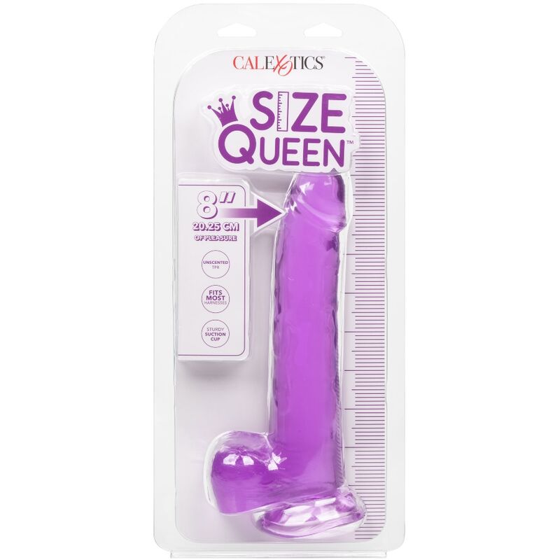 Calexotics-Taglia Queen Dildo Viola 20.3 cm-TPR, Impermeabile, Ventosa · Dildo & Stimolatori (imaginea 5)