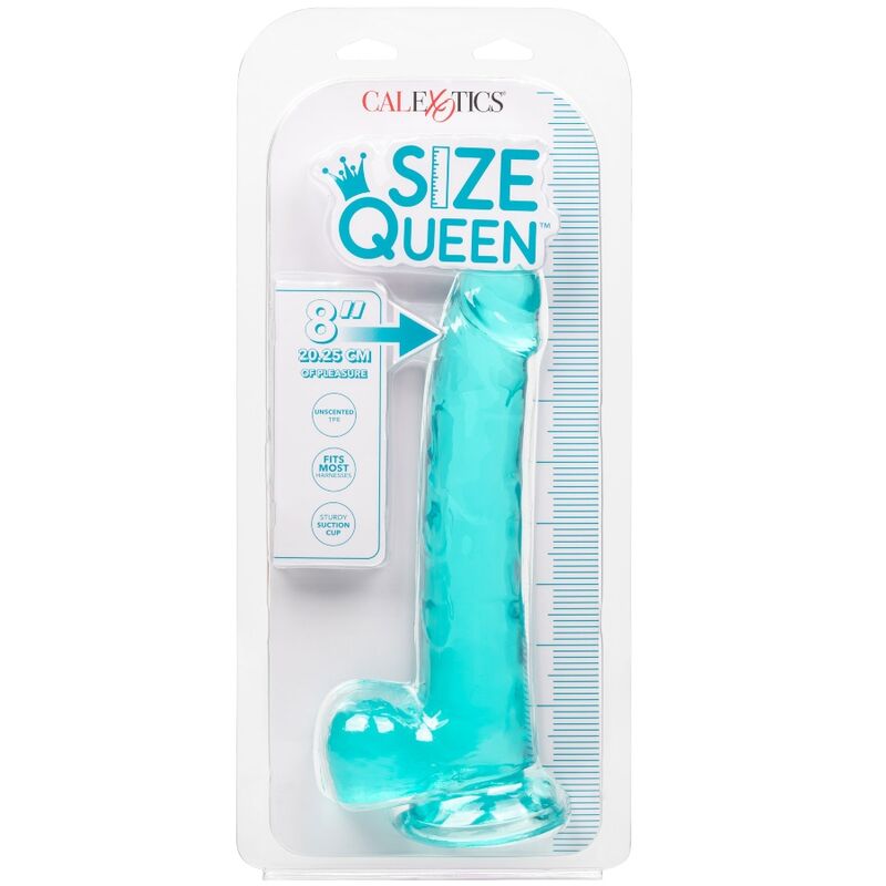 Calexotics-Size Queen Dildo Blu 20,3 cm-TPR, impermeabile · Dildo & Stimolatori (imaginea 6)