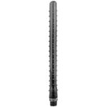 All Black-Irrigatore anale cannellato in silicone 27 cm · Giocattoli anali