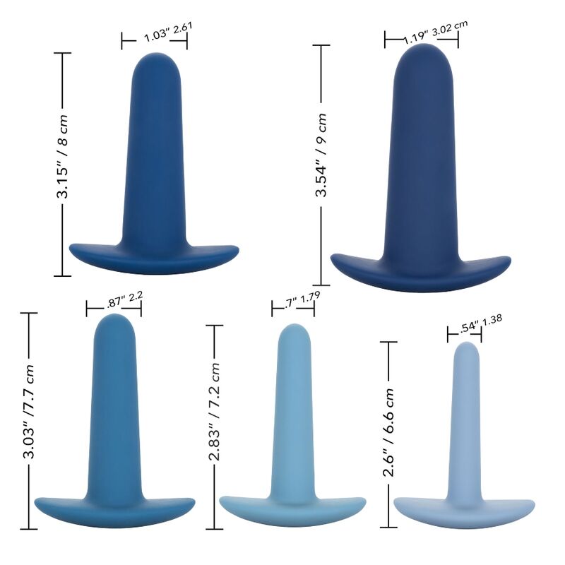 Calexotics-Set di allenamento anale indossabile, 5 pezzi-Silicone 3 Calexotics-Set di allenamento anale indossabile, 5 pezzi-Silicone · Giocattoli anali (imaginea 3)
