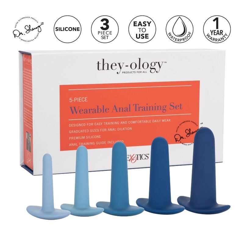 Calexotics-Set di allenamento anale indossabile, 5 pezzi-Silicone 1 Calexotics-Set di allenamento anale indossabile, 5 pezzi-Silicone · Giocattoli anali