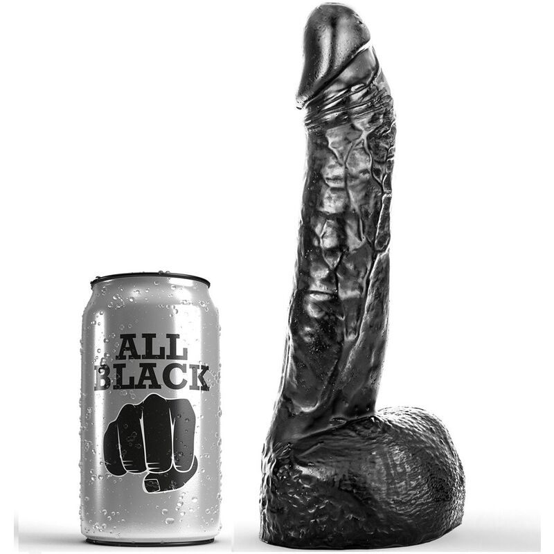 All Black-Dildo per Fisting 20 Cm-Silicone