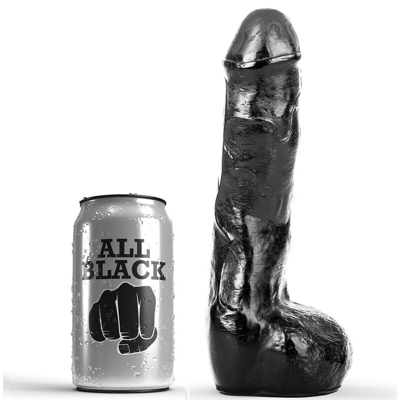 All Black-Dildo Anale Realist 20 cm-Silicone