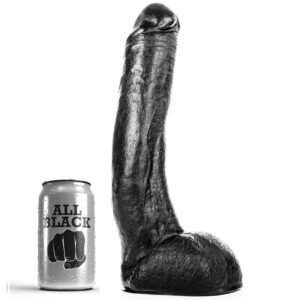 All Black-Dildo 29 cm Curvato-PVC