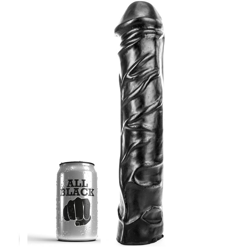 All Black-Dildo Fisting Gigante Morbido 32 Cm-TPR