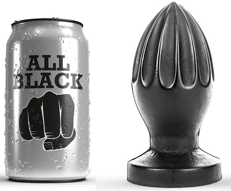All Black-Plug anale 12 cm-Silicone
